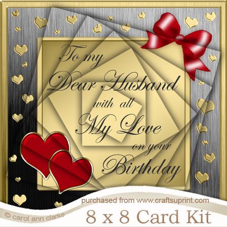 8 x 8 Birthday Husband Kit with Twisted Pyramage