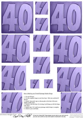 40th Metallic Age Twisted Pyramage Sheet