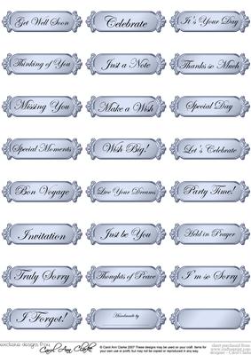 A 2nd Set of Metallic Everyday Mixed Greetings Text Plates