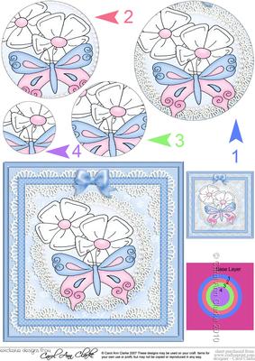 Fluttery Butterfly Circle Pyramage Topper