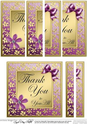 Floral Elegance Thank You Quick Card with Side Stacker Toppe
