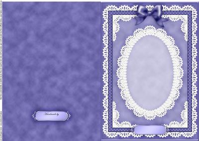 A5 Pearls, Lace and Ribbon Plain Card Base