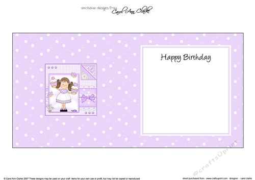 Cute Girlz & Lace square landscape insert