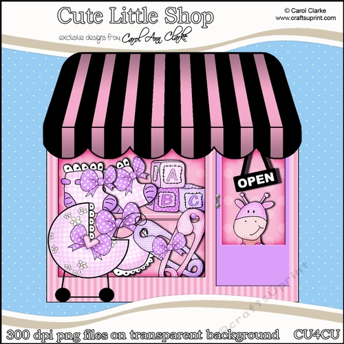 Little New Baby Girl Shop - Little Shop - CU4CU Digital Clip Art Set