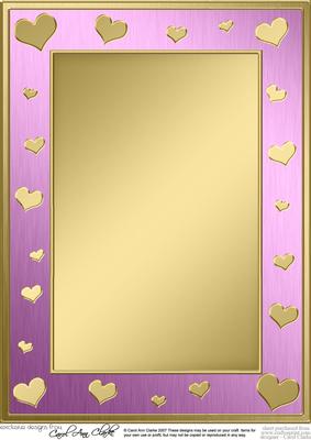 A4 Metallic Romantic Hearts Plain Card Base