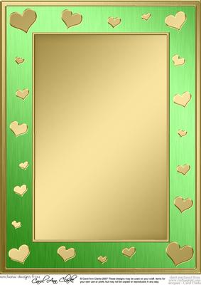 A4 Metallic Romantic Hearts Plain Card Base