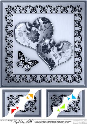 8 x 8 Elegant Romance Scalloped Corner Topper