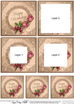 Roses and Metallic Lace Tunnel Topper