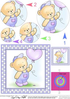 Robert's Balloon Quick Card with Circle Pyramage
