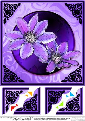 8 x 8 Clematis Scalloped Corner Topper