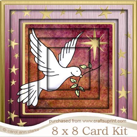 8 x 8 Xmas Dove Tunnel Card Kit