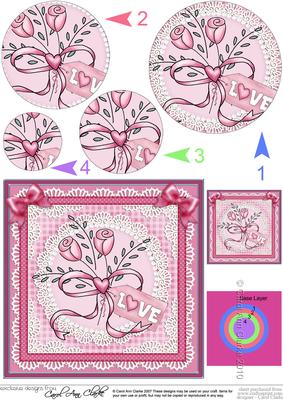 Lovely Roses Quick Card with Circle Pyramage