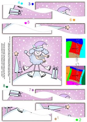 Cute Xmas Poodle Wavy Spiral Side Stacker