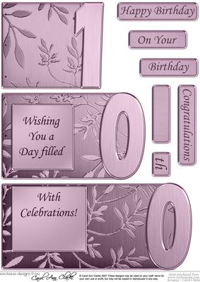 100th Elegant Metallic Book Sheet