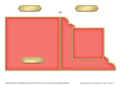 Cut and Fold Corner Card Plain Card Base