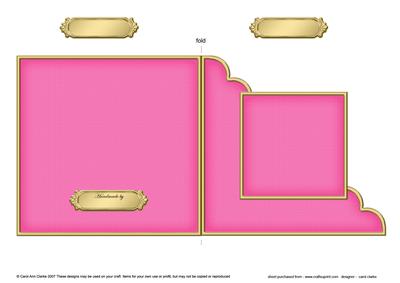 Cut and Fold Corner Card Plain Card Base