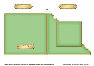 Cut and Fold Corner Card Plain Card Base
