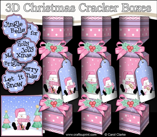Snowman Oli - 3D Christmas Cracker Boxes 