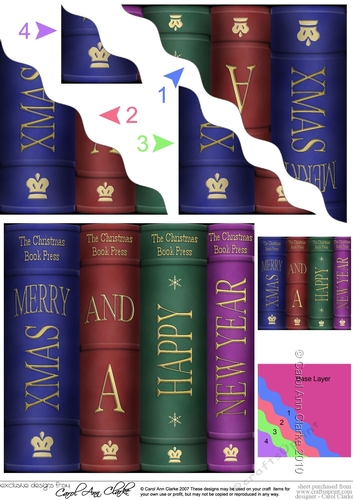 Christmas Books - Wavey Corner Stacker