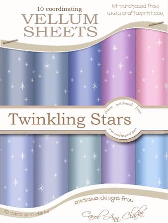 Twinkling Stars Xmas Snowglobe Matching Vellum Kit