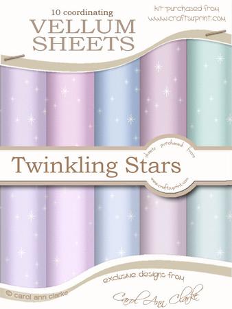 Twinkling Stars Xmas Snowglobe Matching Vellum Kit
