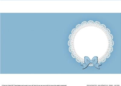 Square Pearls and Lace Card Front or Insert