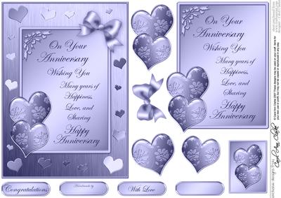 Elegant Romance Anniversary Quick Card with 3D Decoupage