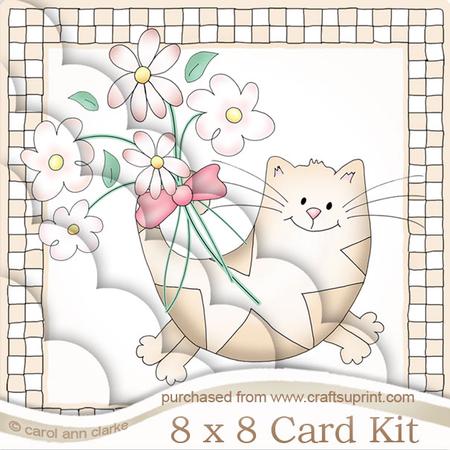 8 x 8 Cute Cat Kit with Scalloped Corners