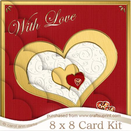 8 x 8 Elegant Hearts Kit with Scalloped Corners