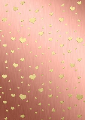 Metallic Romantic Hearts Matching Backing Paper Kit