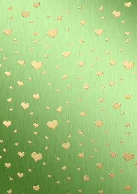 Metallic Romantic Hearts Matching Backing Paper Kit