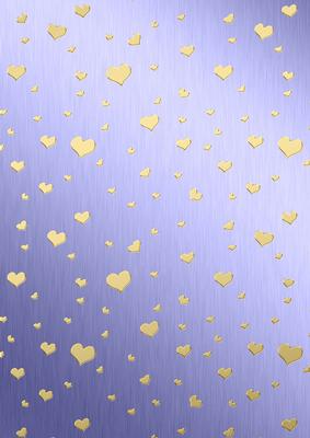 Metallic Romantic Hearts Matching Backing Paper Kit