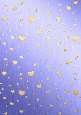 Metallic Romantic Hearts Matching Backing Paper Kit
