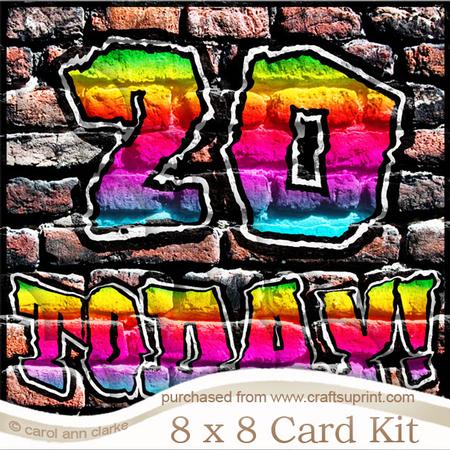 8 x 8 Graffiti 20 Today! Kit with Scalloped Corners
