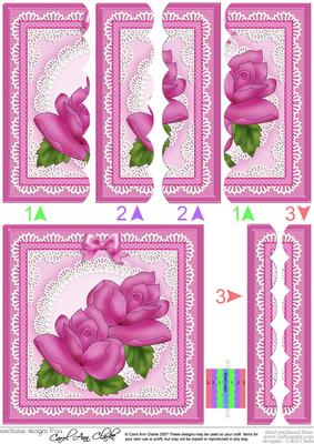 Just Roses Scallop Edge Side Stacker