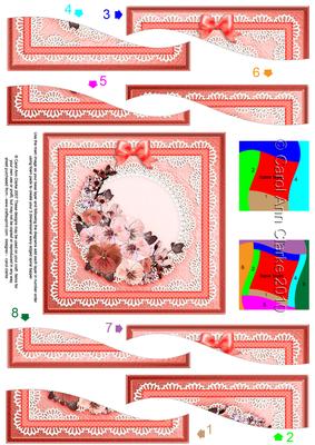 Spring Flowers Quick Card with Wavy Spiral Side Stacker
