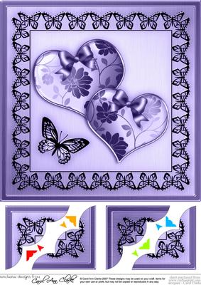 8 x 8 Elegant Romance Scalloped Corner Topper
