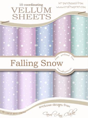 Falling Snow Xmas Snowglobe Matching Vellum Kit
