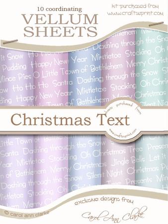 Christmas Text - Xmas Snowglobe Matching Vellum Kit