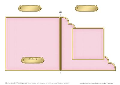 Cut and Fold Corner Card Plain Card Base