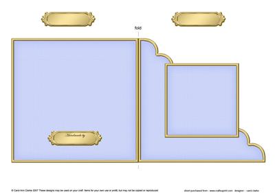Cut and Fold Corner Card Plain Card Base