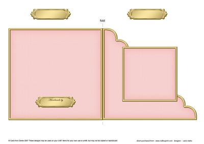 Cut and Fold Corner Card Plain Card Base
