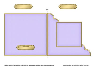 Cut and Fold Corner Card Plain Card Base