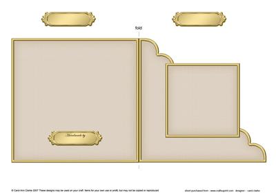 Cut and Fold Corner Card Plain Card Base