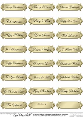 Metallic Christmas Greetings Text Plates