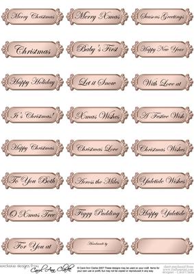 Metallic Christmas Greetings Text Plates