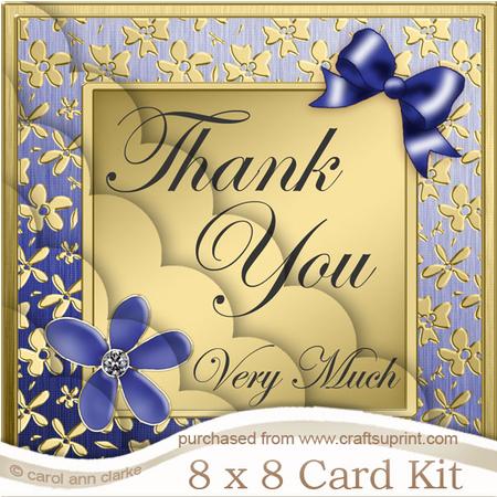 8 x 8 Floral Elegance Thank You Kit with Scalloped Corners