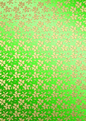 Gold Metallic Flowers Matching Backing Paper Kit