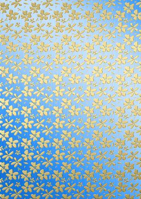 Gold Metallic Flowers Matching Backing Paper Kit