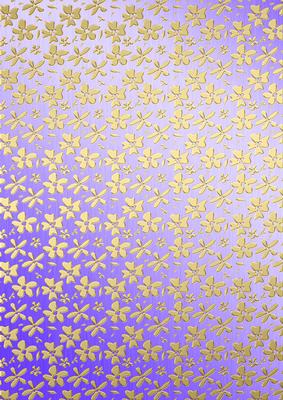Gold Metallic Flowers Matching Backing Paper Kit
